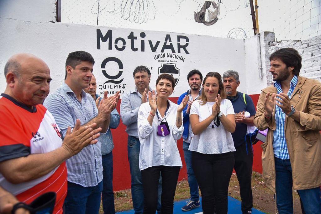 MAYRA RECORRIÓ LAS MEJORAS EDILICIAS HECHAS EN EL CLUB DEPORTIVO SAN MARTÍN