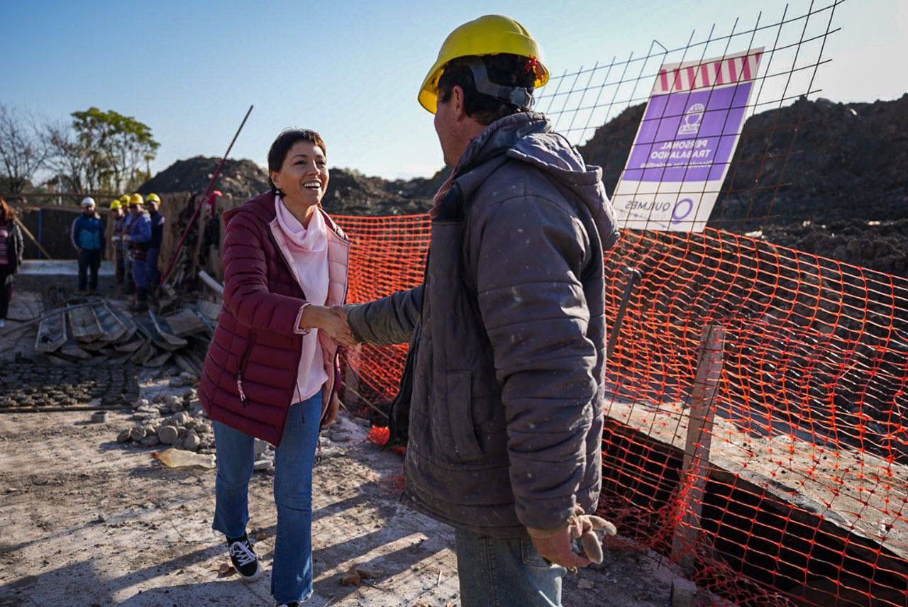 MAYRA SUPERVISÓ LOS AVANCES DE LA OBRA HIDRAÚLICA DEL COLECTOR OTAMENDI