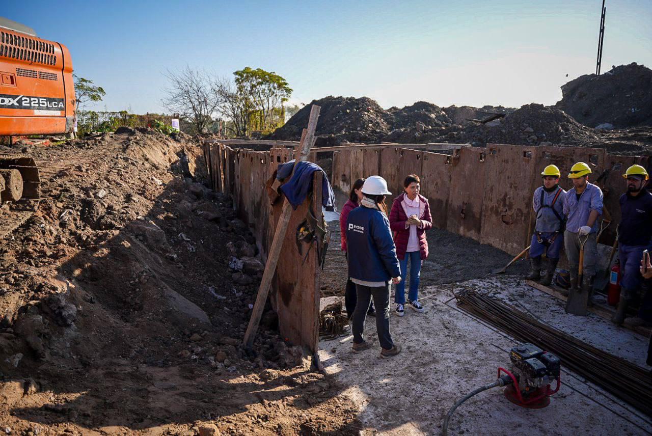 MAYRA SUPERVISÓ LOS AVANCES DE LA OBRA HIDRAÚLICA DEL COLECTOR OTAMENDI