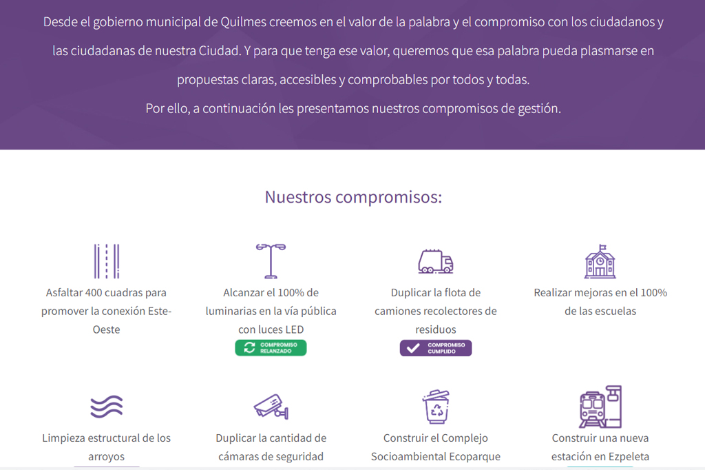 DESTACAN AL MUNICIPIO DE QUILMES POR TRES INICIATIVAS DE GOBIERNO ABIERTO