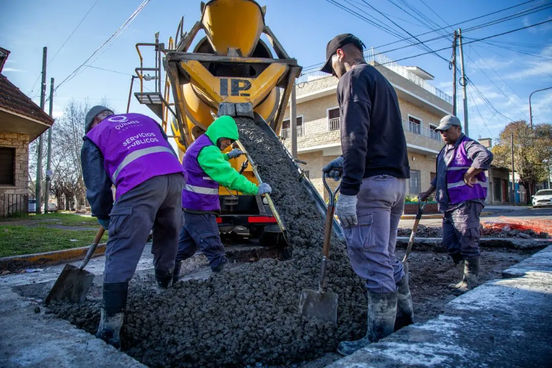 CONTINÚAN LAS OBRAS  EN BERNAL OESTE, EZPELETA Y QUILMES OESTE