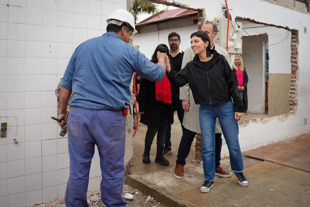 MAYRA RECORRIÓ LA OBRA DE READECUACIÓN DEL CENTRO DE TRATAMIENTO 