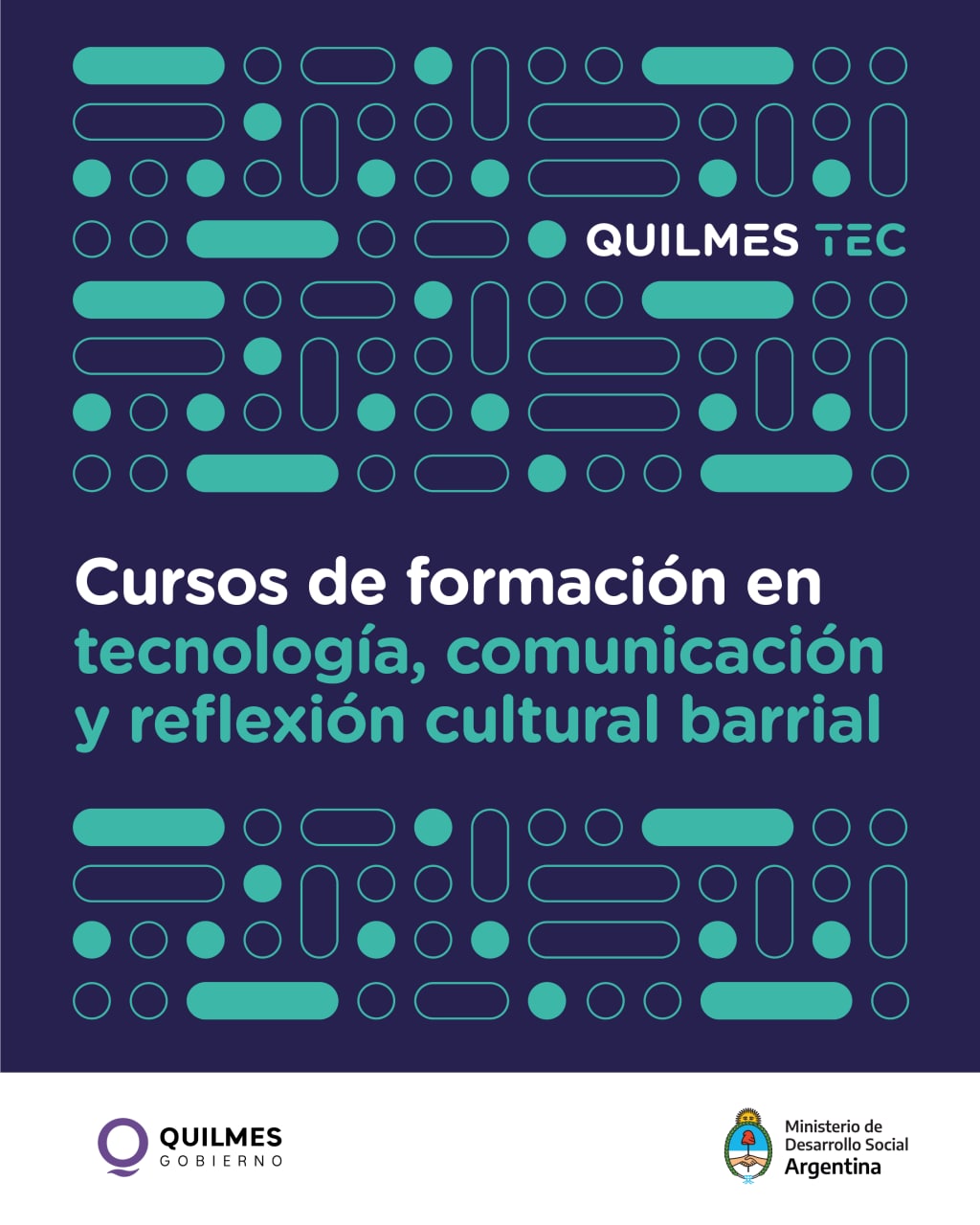  HABRÁ CURSOS DE FORMACIÓN TECNOLOGICA, COMUNICACIÓN Y REFLEXIÓN CULTURAL