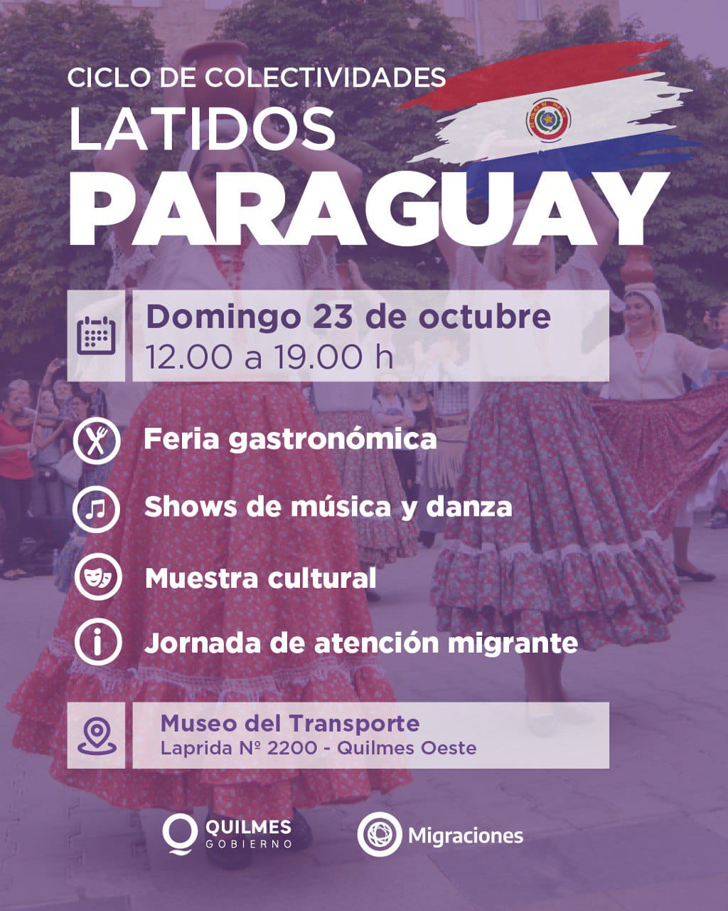 EL DOMINGO HABRÁ FIESTA PARAGUAYA EN EL MUSEO DEL TRANSPORTE 