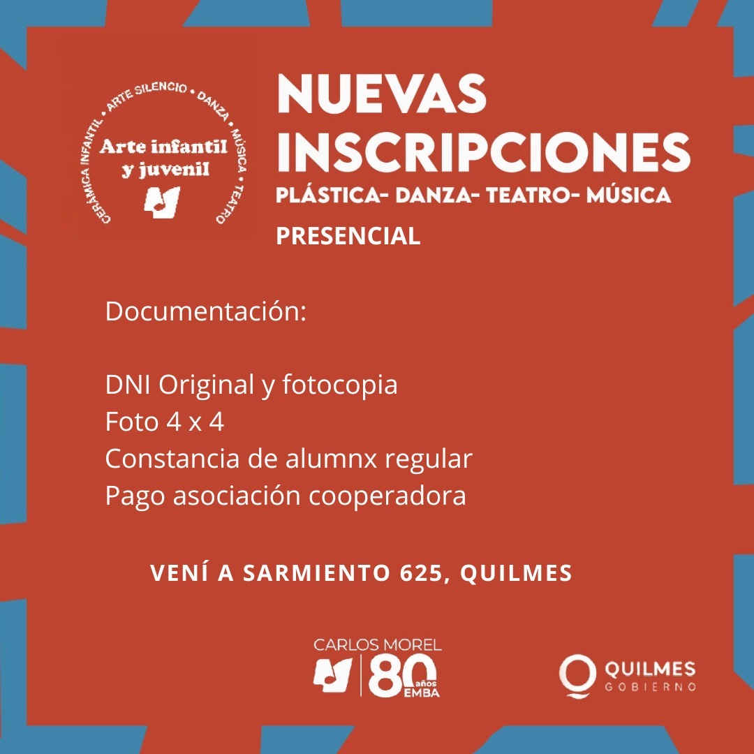 COMIENZAN LAS INSCRIPCIONES PARA LOS TALLERES DE ARTE INFANTIL Y JUVENIL 