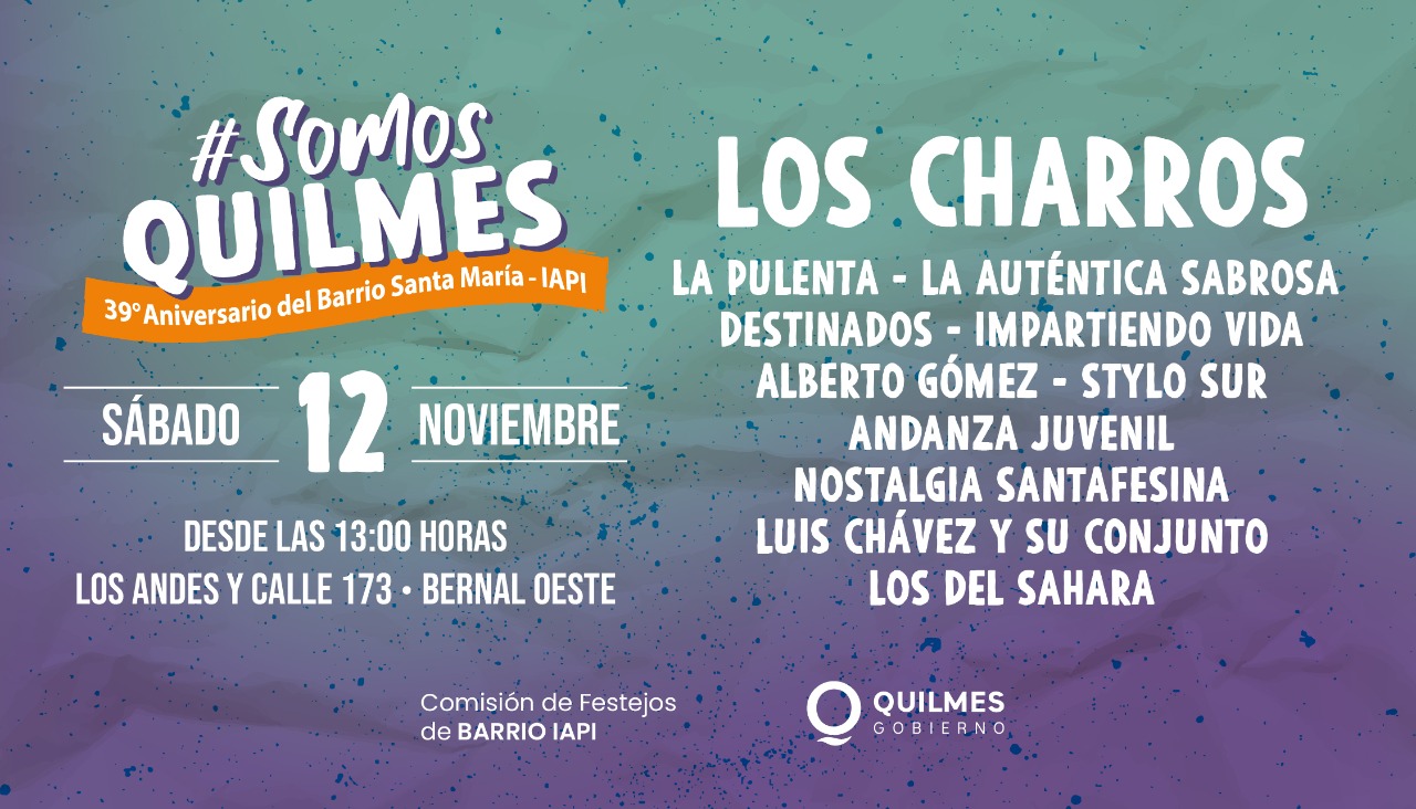  EL BARRIO SANTA MARÍA-IAPI FESTEJARÁ ESTE SÁBADO SU 39º ANIVERSARIO