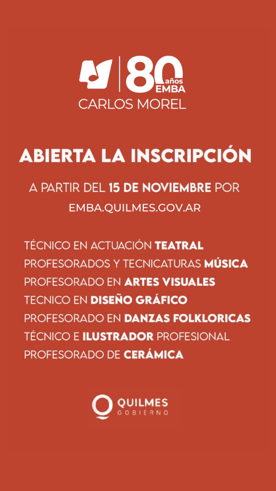 INSCRIPCIONES 2023 A TECNICATURAS, PROFESORADOS Y FORMACIÓN BÁSICA EN EMBA