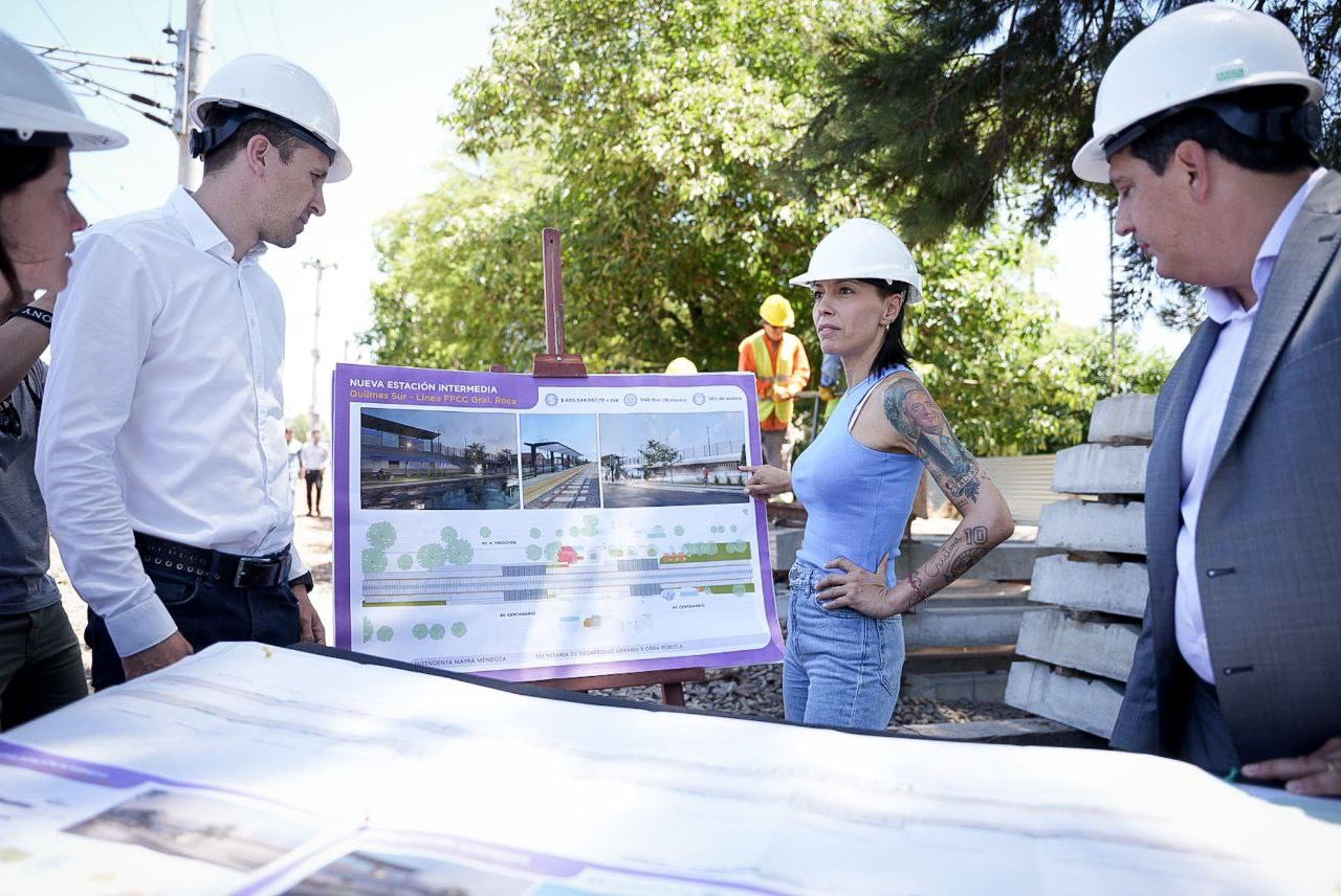 MAYRA Y MARTÍN MARINUCCI, SUPERVISARON LA OBRA DE LA NUEVA ESTACIÓN