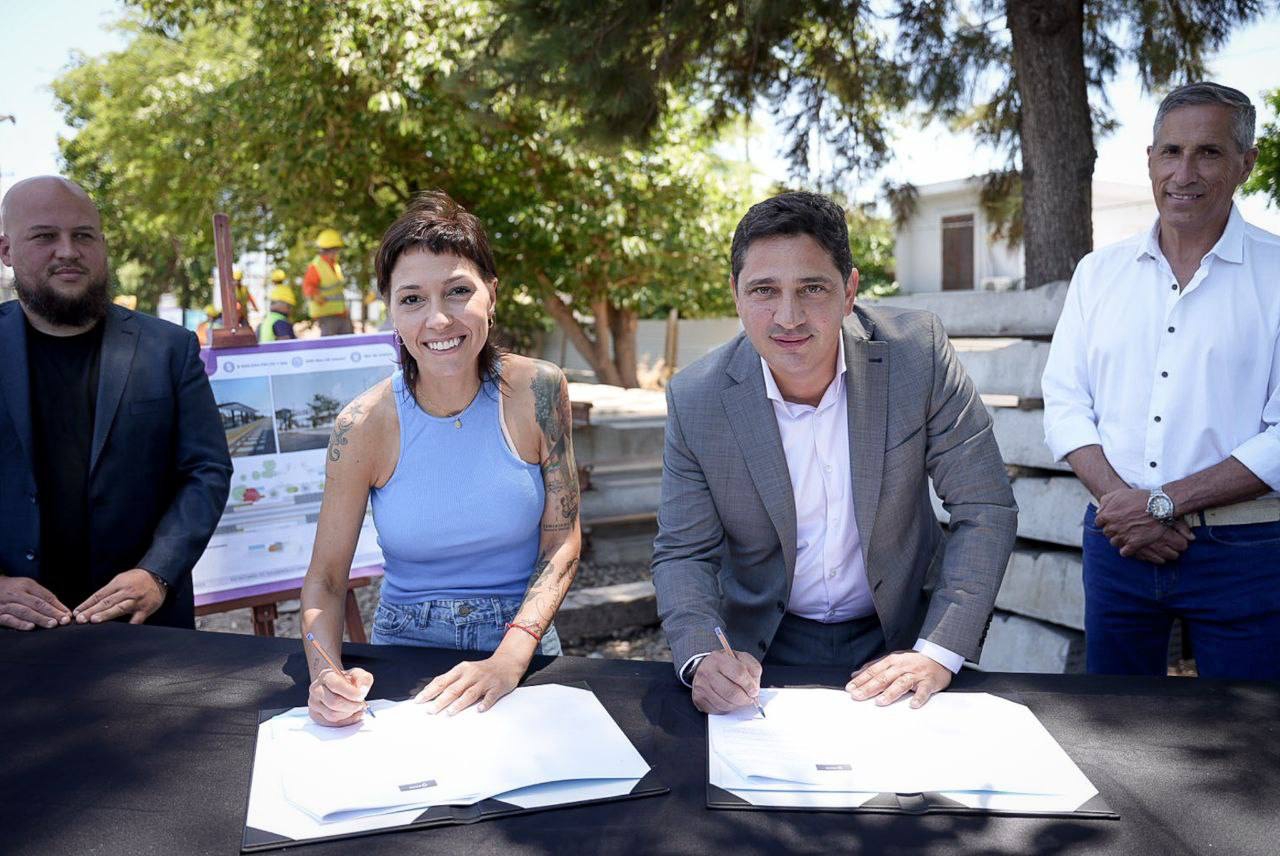 MAYRA Y MARTÍN MARINUCCI, SUPERVISARON LA OBRA DE LA NUEVA ESTACIÓN