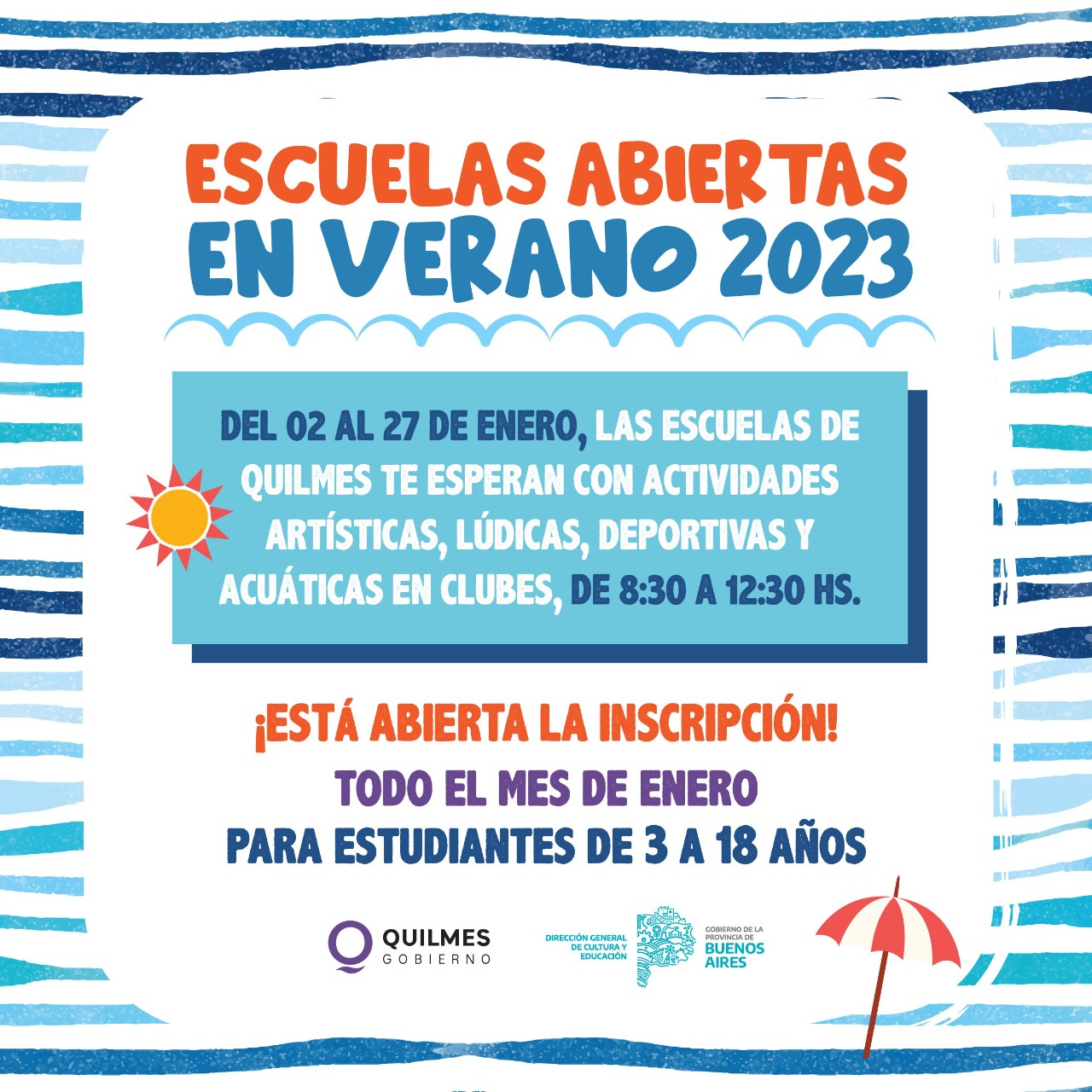 CONTINÚA LA INSCRIPCIÓN PARA PARTICIPAR DE LAS ACTIVIDADES EN EL DISTRITO