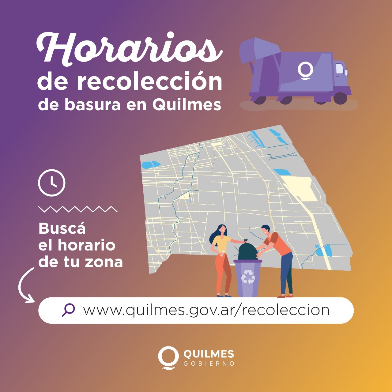 PUEDE CONSULTARSE EL HORARIO DE RECOLECCIÓN DE RESIDUOS POR BARRIO