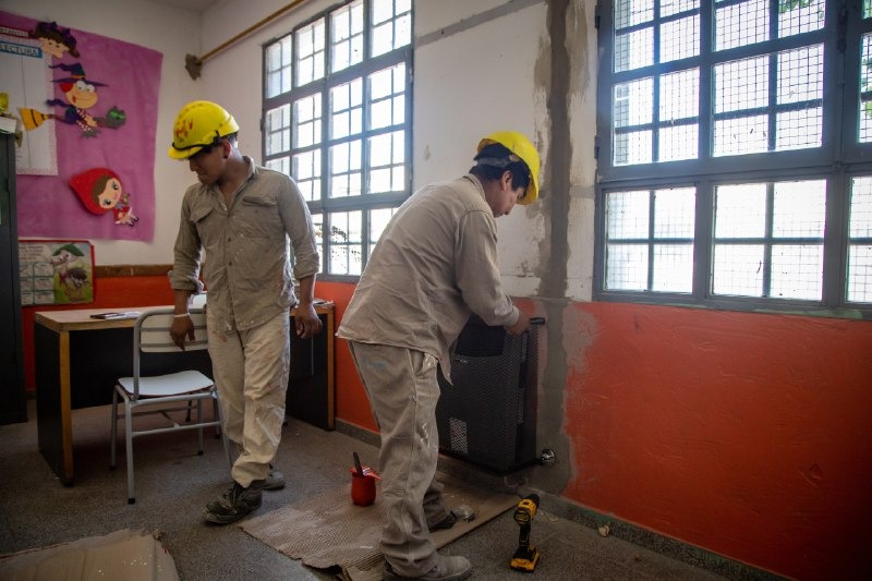 SE SUPERVISARON OBRAS DE INFRAESTRUCTURA EN ESCUELAS MUNICIPALES
