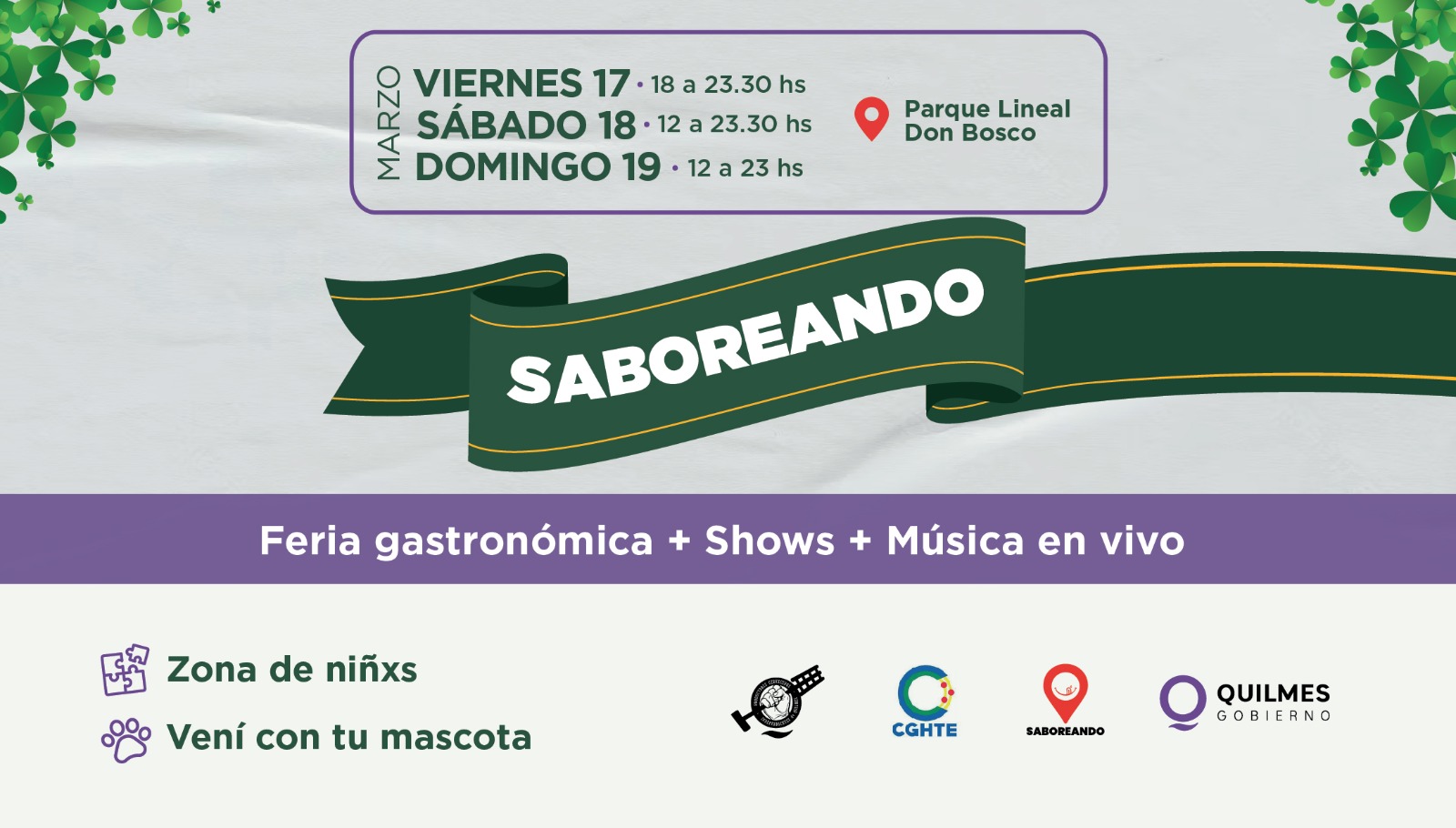 NUEVA EDICIÓN DE SABOREANDO SAN PATRICIO EN EL PARQUE LINEAL DE DON BOSCO