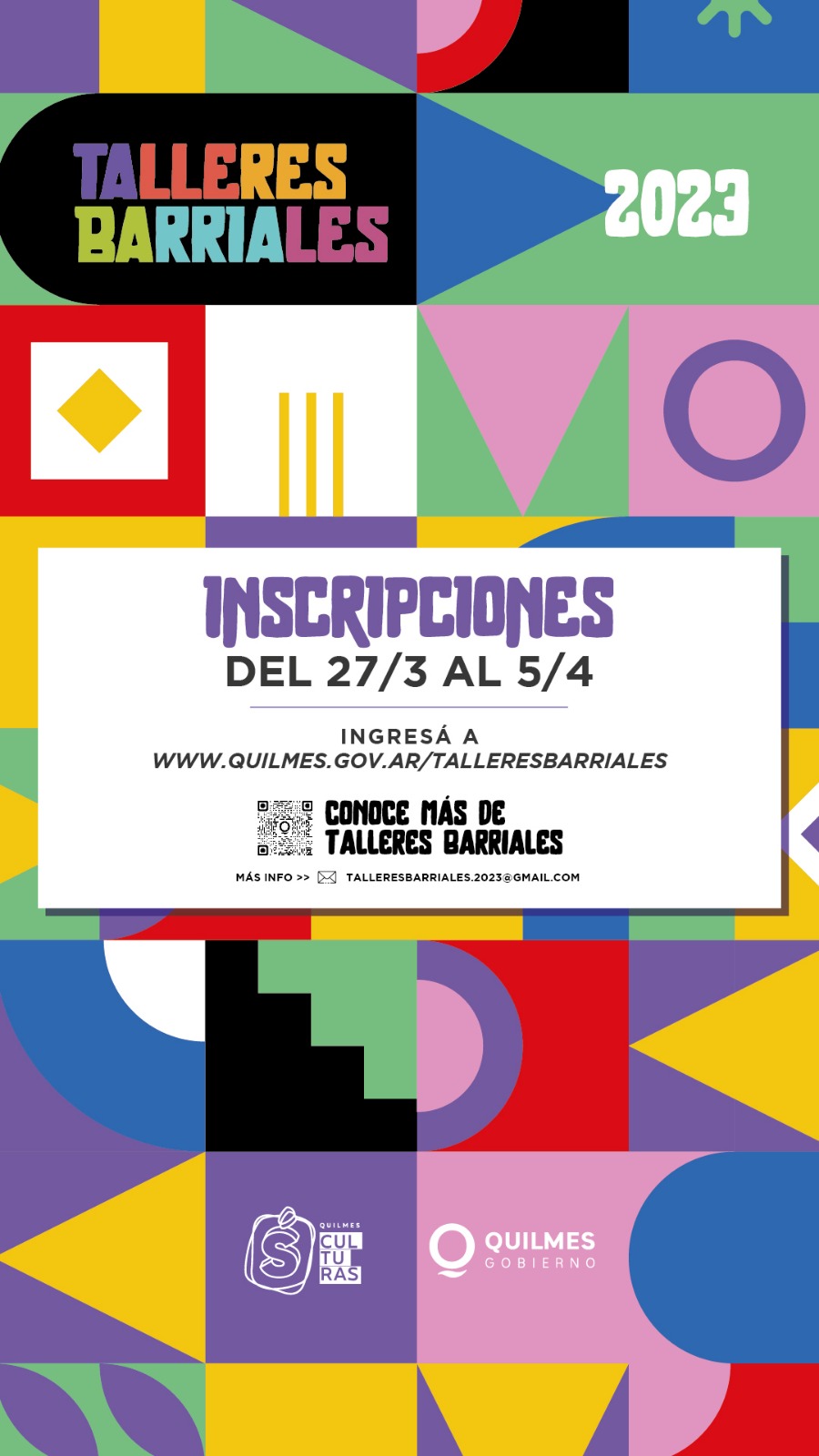 COMIENZA LA INSCRIPCIÓN PARA LOS TALLERES BARRIALES 2023