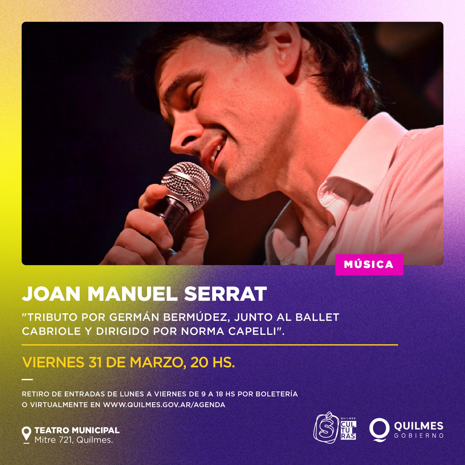 VARIADA AGENDA DE ACTIVIDADES Y ESPECTÁCULOS ARTÍSTICOS EN QUILMES