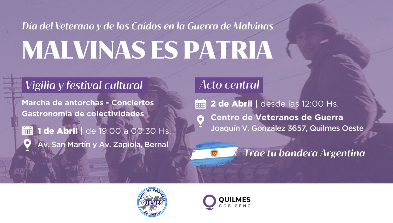 ACTIVIDADES POR EL DÍA DEL VETERANO Y LOS CAÍDOS EN LA GUERRA DE MALVINAS