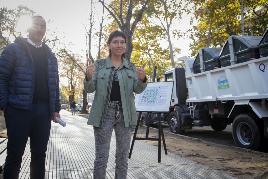 MAYRA SUPERVISÓ EL INICIO DEL RECAMBIO DE 80 NUEVOS CONTENEDORES