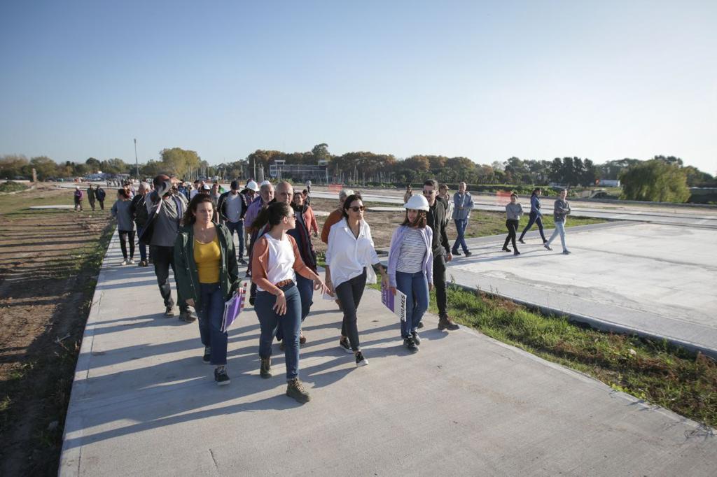 MAYRA SUPERVISÓ LOS AVANCES DE LA OBRA DEL NUEVO PARQUE DE LA RIBERA 