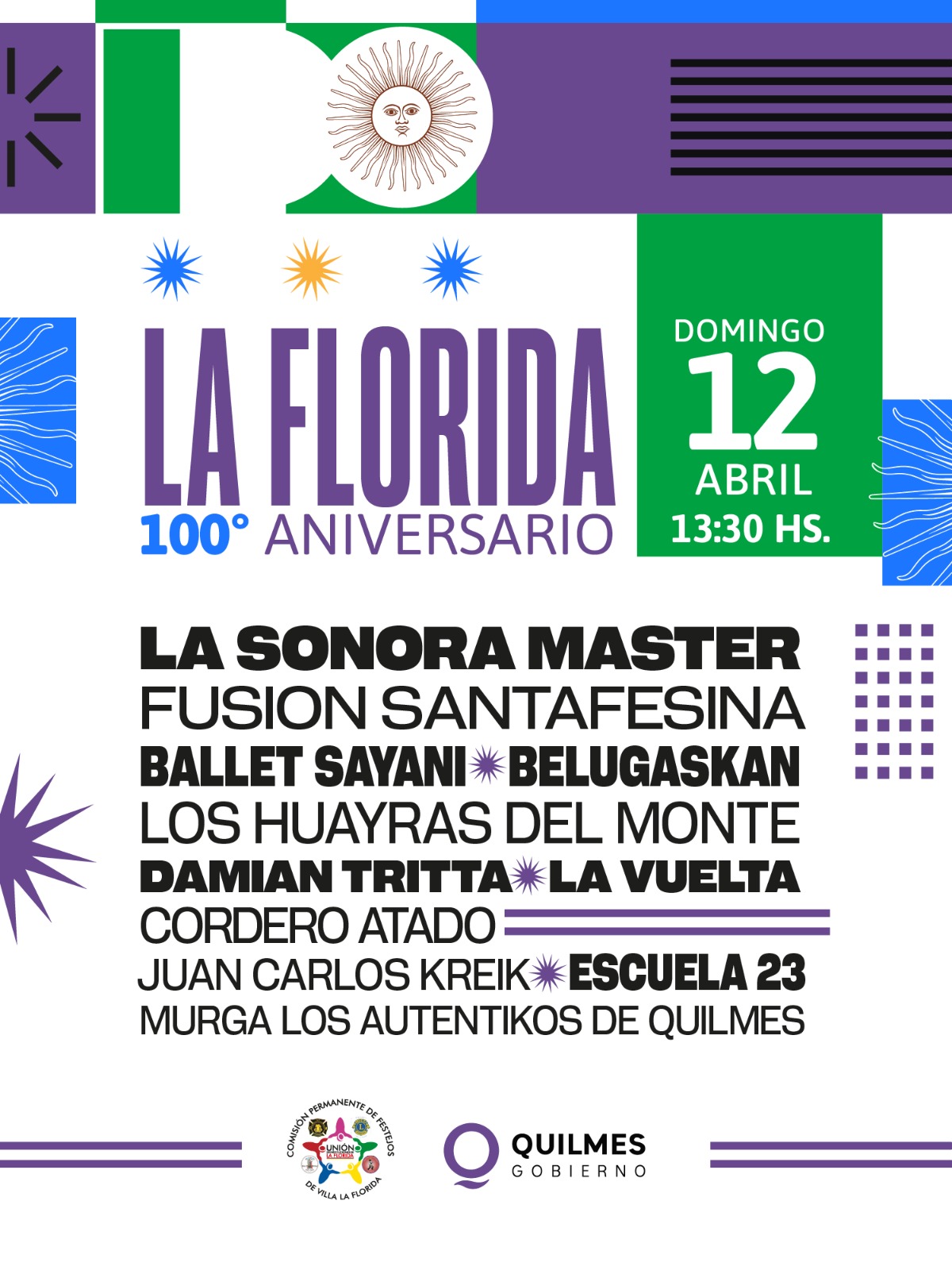 EL MUNICIPIO  INVITA A LOS VECINOS AL 100º ANIVERSARIO DE VILLA FLORIDA 