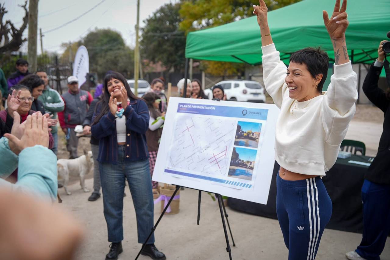 MAYRA Y EVA MIERI RECORRIERON NUEVOS PAVIMENTOS EN SAN FRANCISCO SOLANO