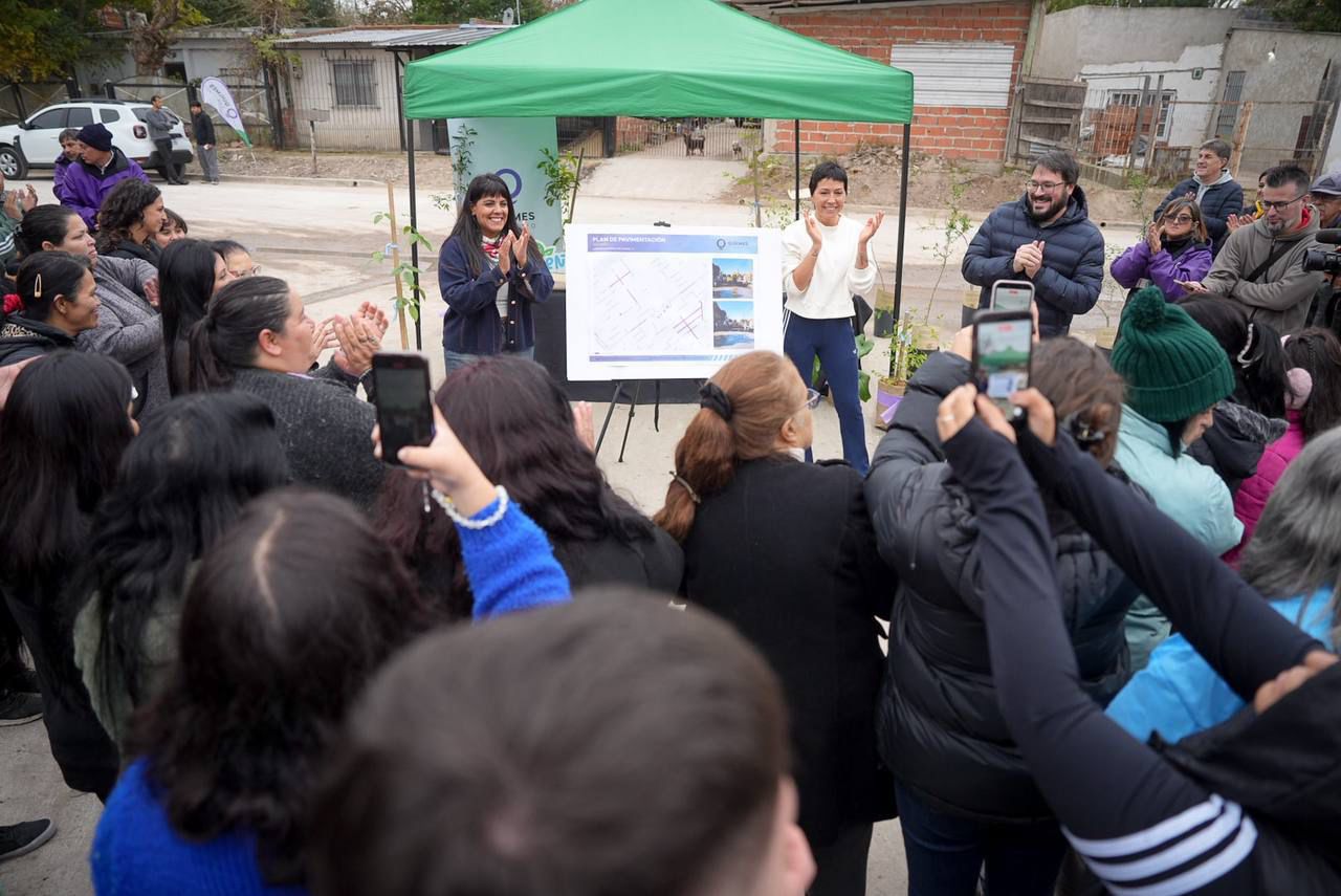 MAYRA Y EVA MIERI RECORRIERON NUEVOS PAVIMENTOS EN SAN FRANCISCO SOLANO