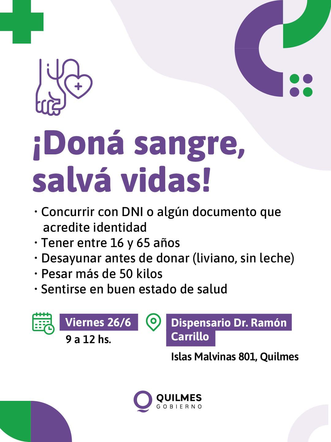 JORNADA DE DONACIÓN DE SANGRE EN EL EX DISPENSARIO